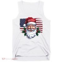 Make A Christmas Great Again Xmas Trump Maga Pajamas Santa Us Flag Tank Top thumb 0