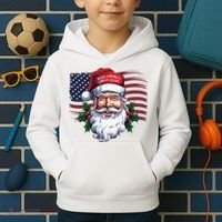 Make A Christmas Great Again Xmas Trump Maga Pajamas Santa Us Flag Kids Hoodie thumb 2