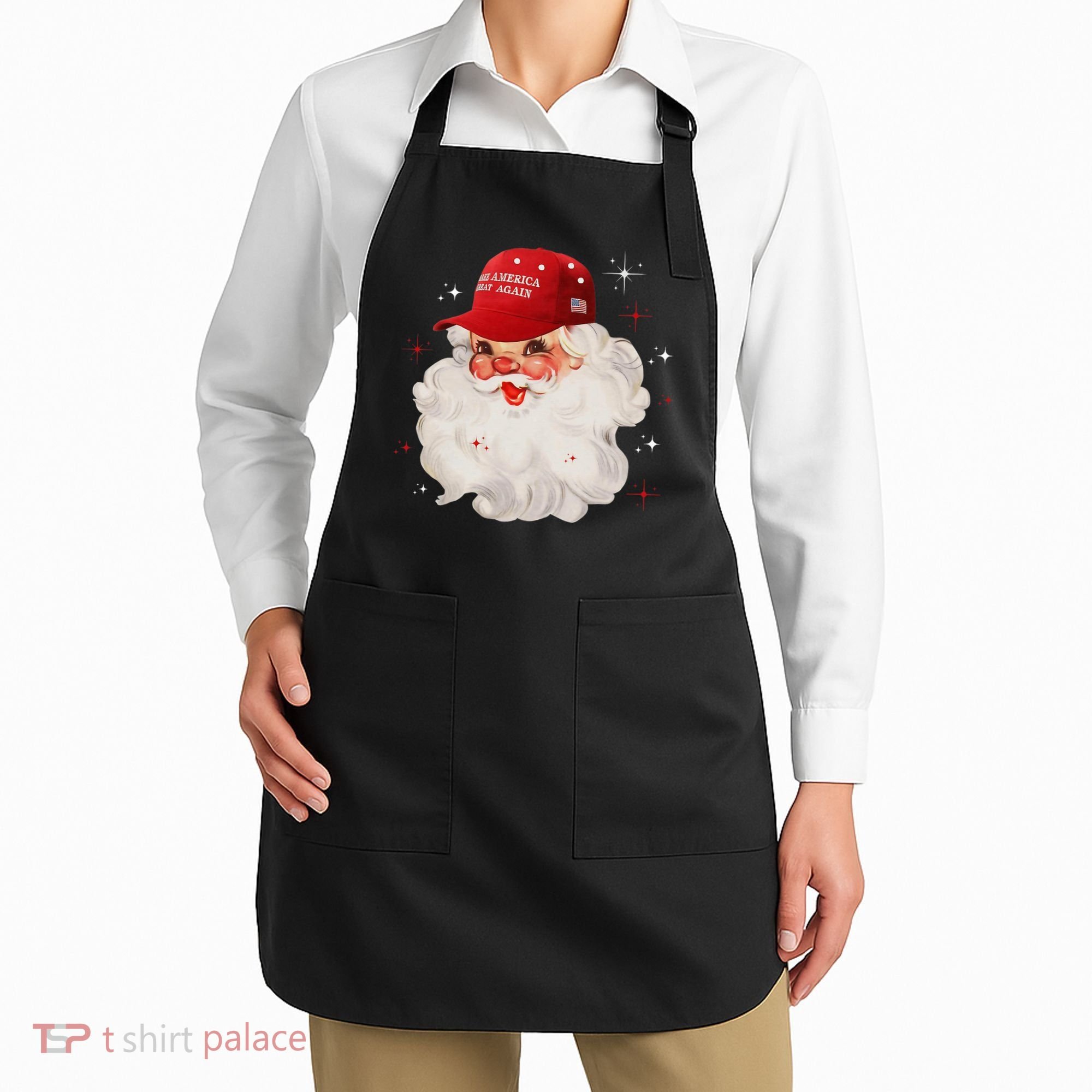 Make A Christmas Great Again Xmas Trump Maga Pajamas Santa Apron