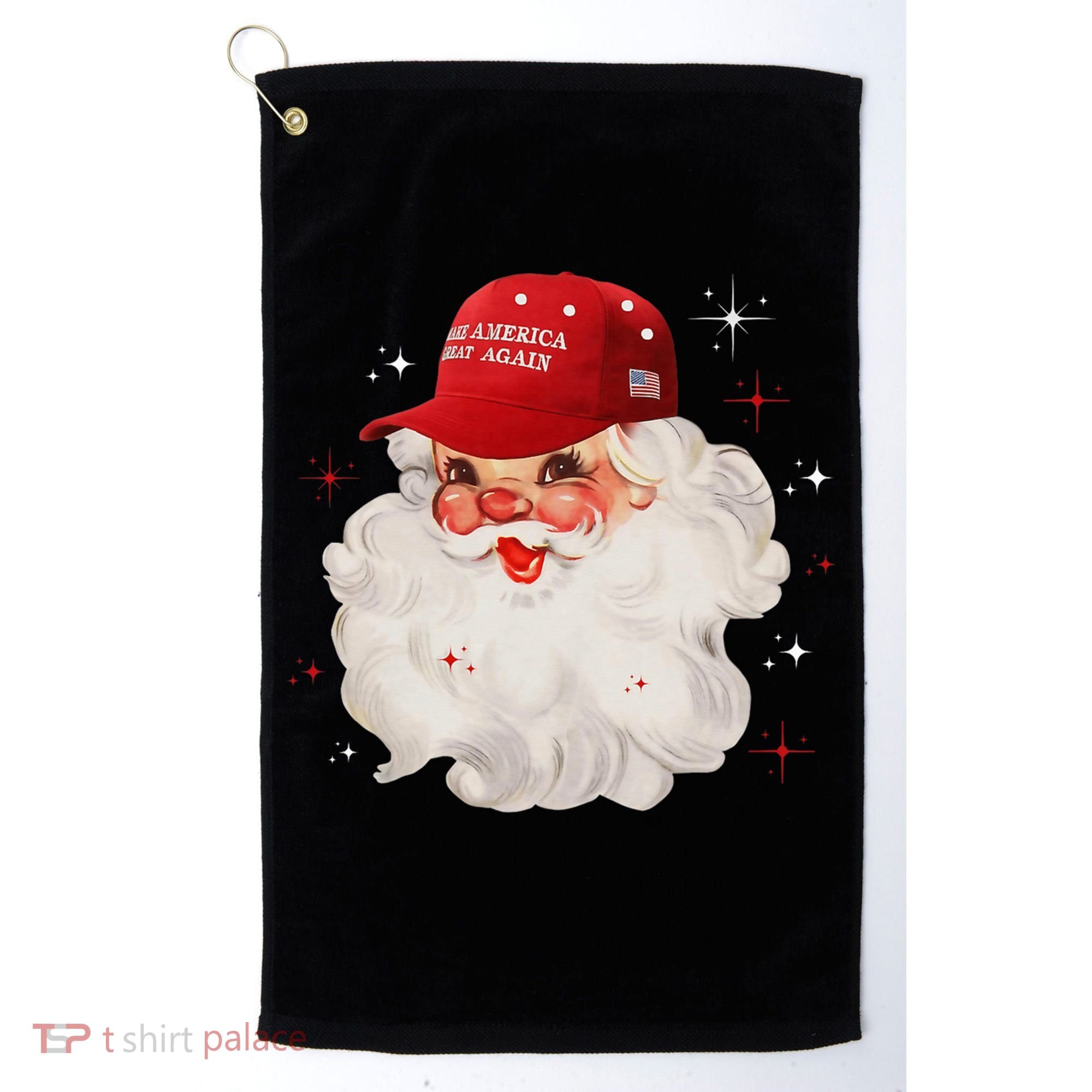 Make A Christmas Great Again Xmas Trump Maga Pajamas Santa Golf Towel