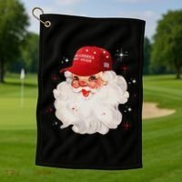 Make A Christmas Great Again Xmas Trump Maga Pajamas Santa Golf Towel thumb 1