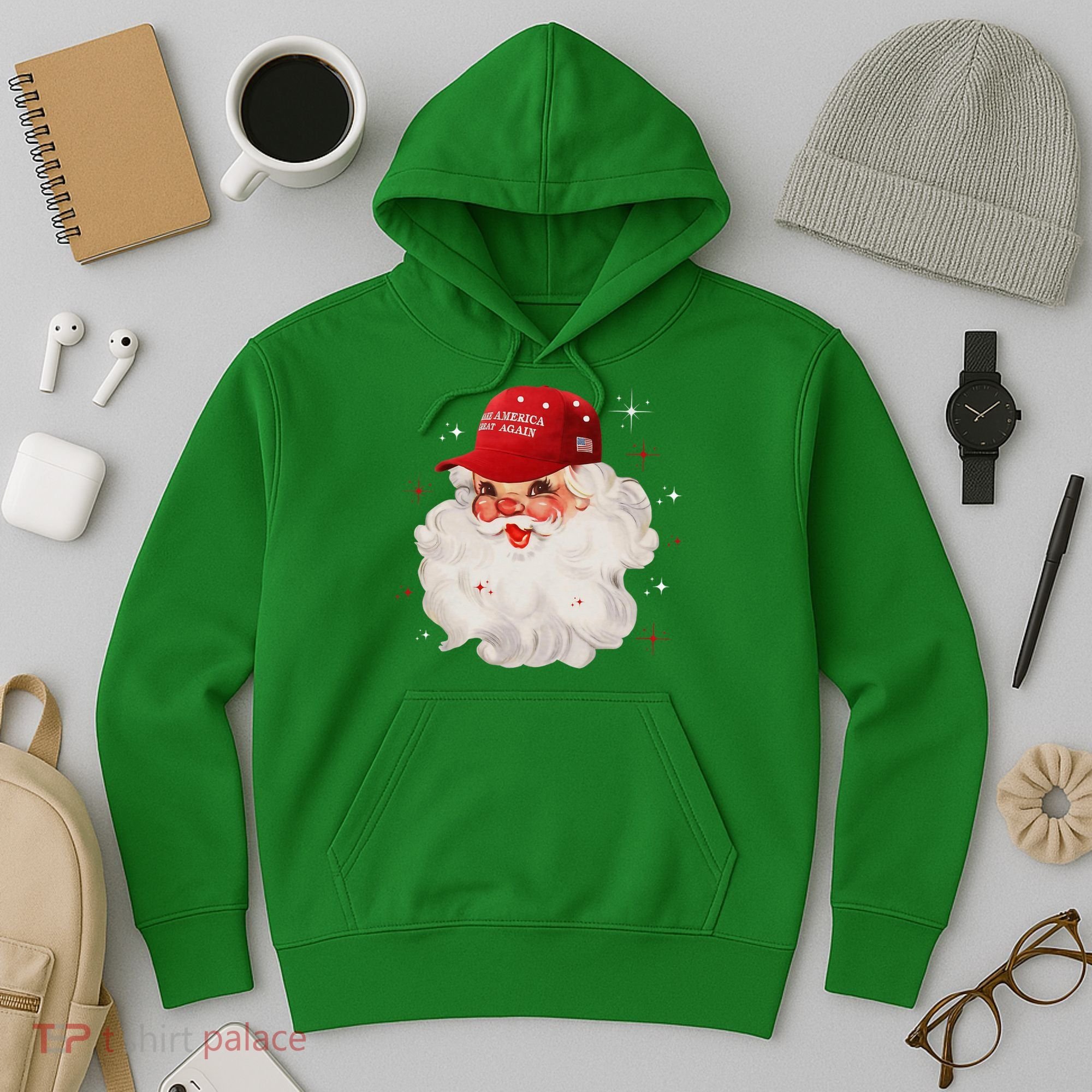 Make A Christmas Great Again Xmas Trump Maga Pajamas Santa Hoodie