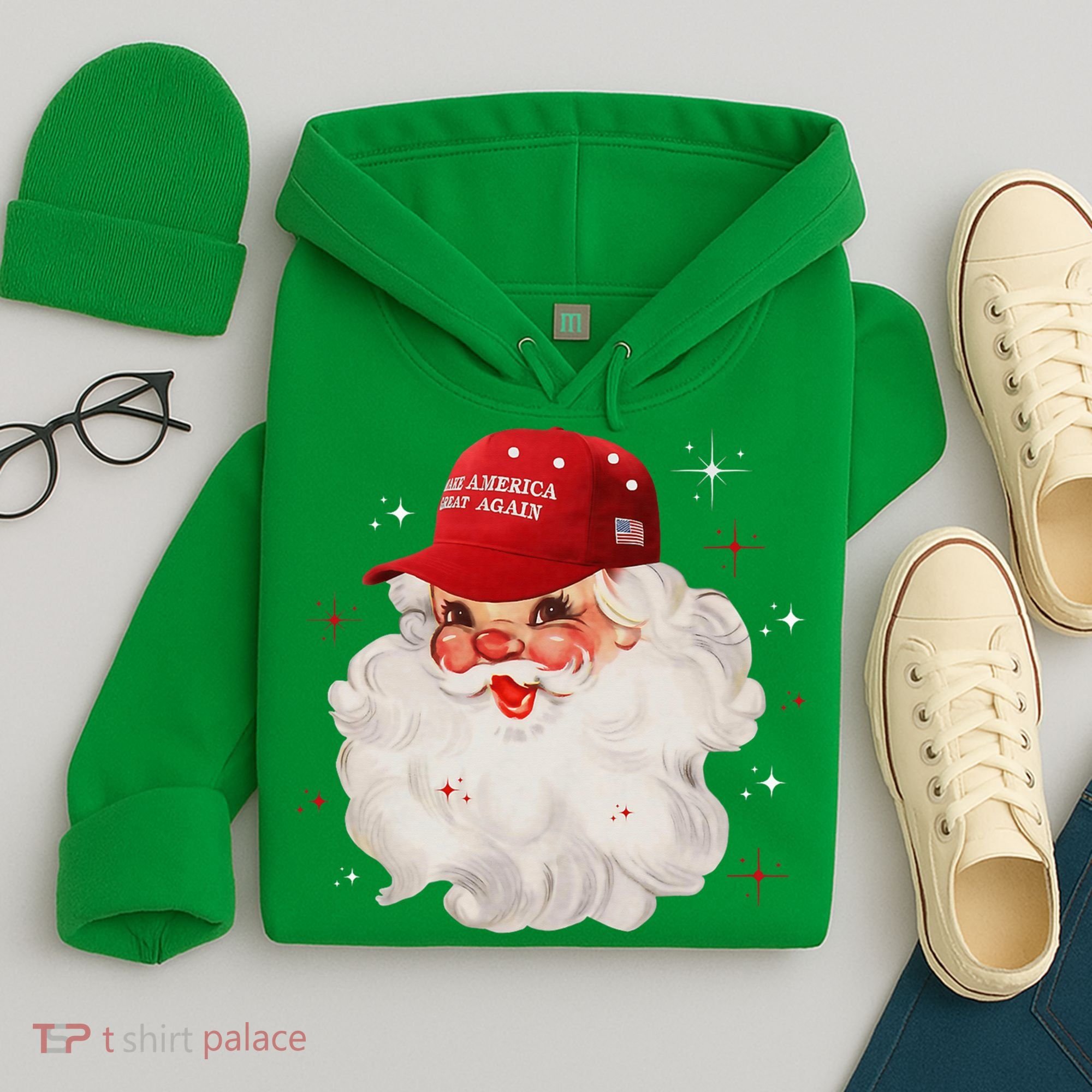 Make A Christmas Great Again Xmas Trump Maga Pajamas Santa Hoodie