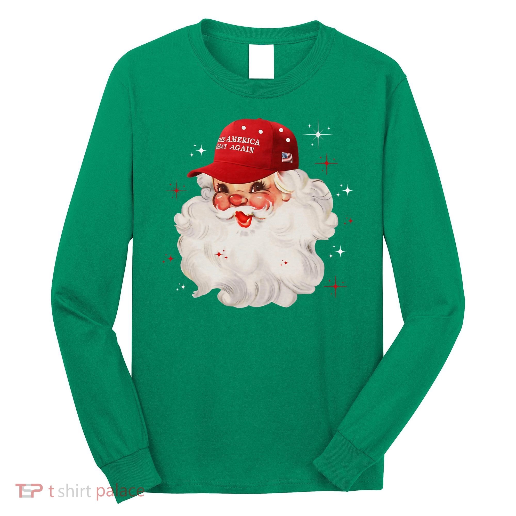 Make A Christmas Great Again Xmas Trump Maga Pajamas Santa Long Sleeve Shirt