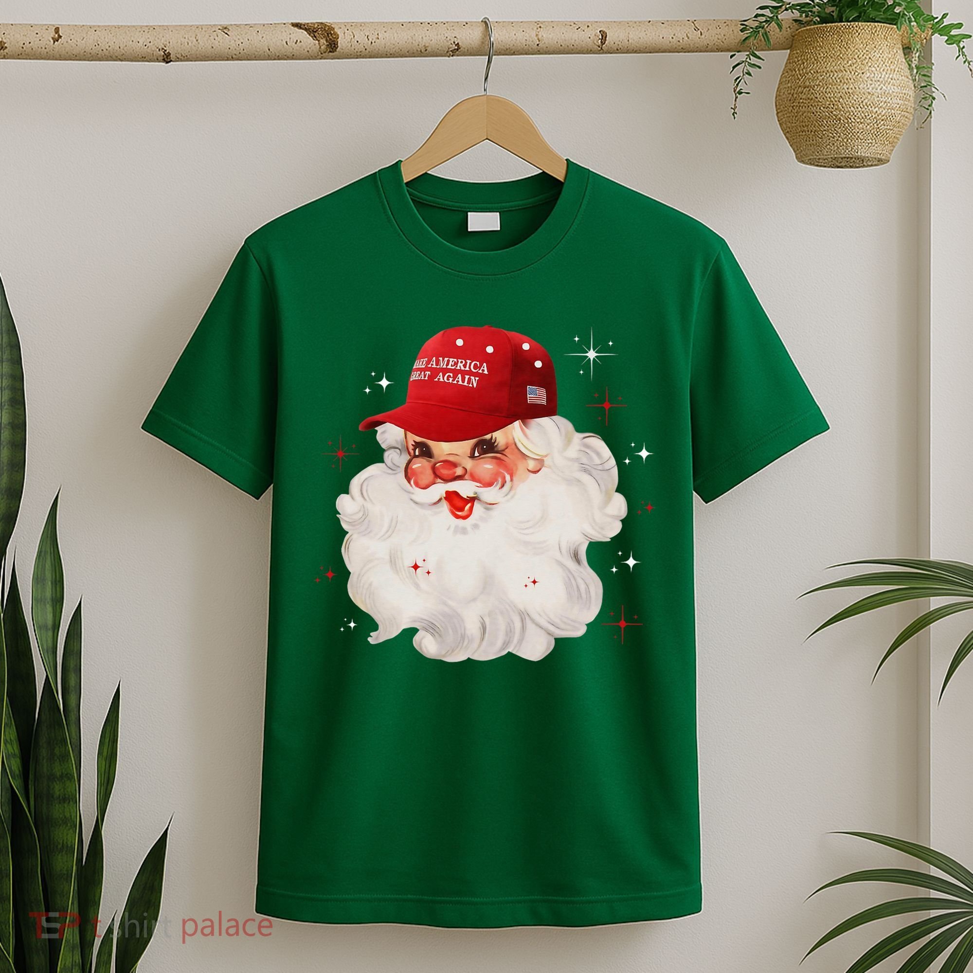 Make A Christmas Great Again Xmas Trump Maga Pajamas Santa T-Shirt
