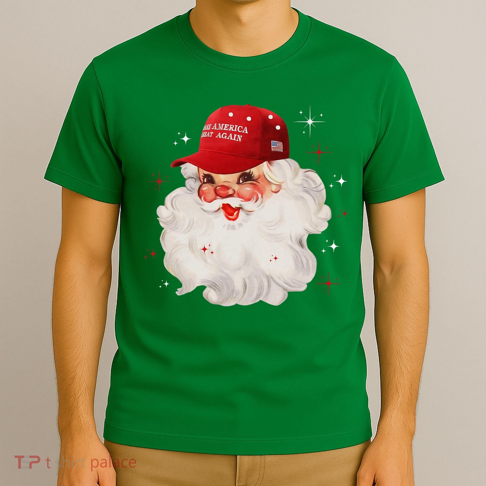 Make A Christmas Great Again Xmas Trump Maga Pajamas Santa T-Shirt