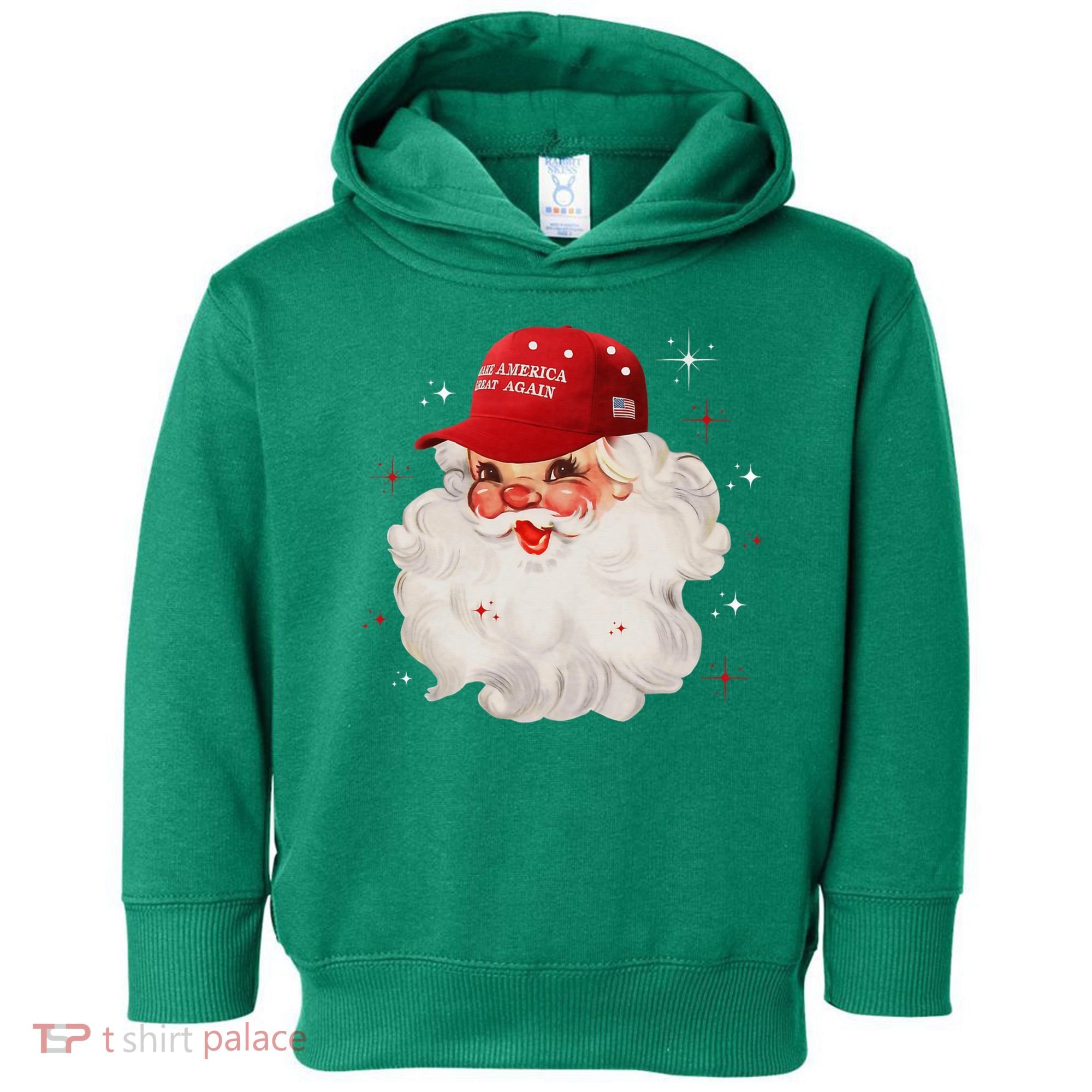 Make A Christmas Great Again Xmas Trump Maga Pajamas Santa Toddler Hoodie