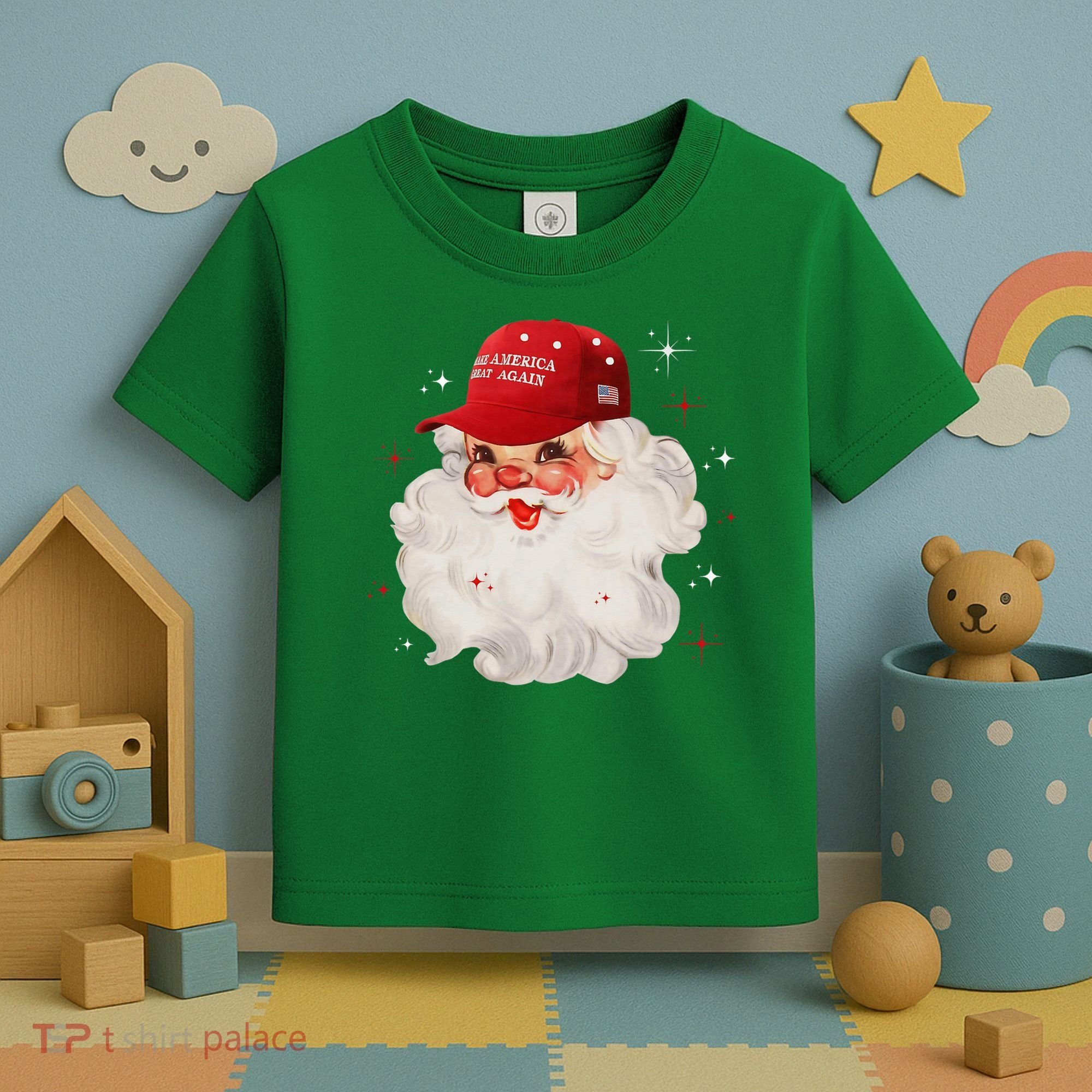 Make A Christmas Great Again Xmas Trump Maga Pajamas Santa Toddler T-Shirt
