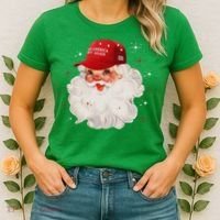 Make A Christmas Great Again Xmas Trump Maga Pajamas Santa Women's T-Shirt thumb 2