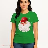 Make A Christmas Great Again Xmas Trump Maga Pajamas Santa Women's T-Shirt thumb 4