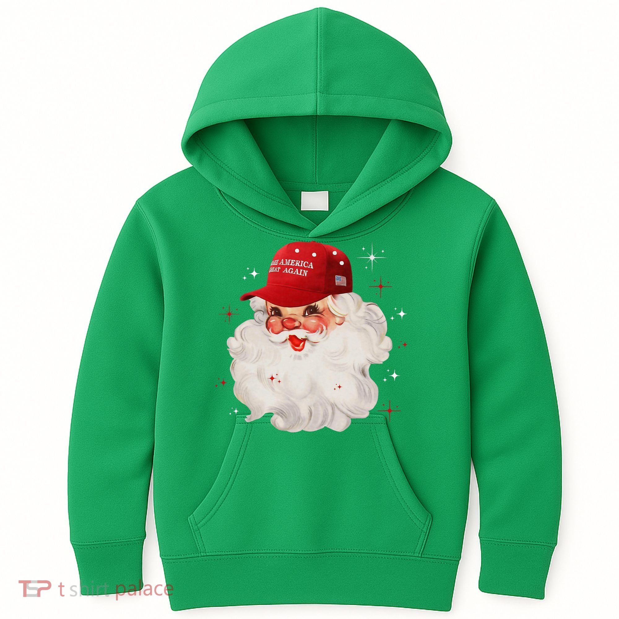 Make A Christmas Great Again Xmas Trump Maga Pajamas Santa Kids Hoodie