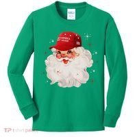 Make A Christmas Great Again Xmas Trump Maga Pajamas Santa Kids Long Sleeve Shirt thumb 0