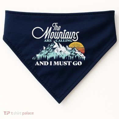 Mountains Are Calling & I Must Go Retro Vintage USA-Made Doggie Bandana