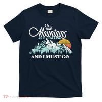 Mountains Are Calling & I Must Go Retro Vintage T-Shirt thumb 0