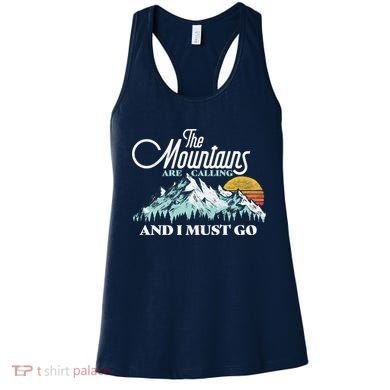 Mountains Are Calling & I Must Go Retro Vintage Women's Tank Top