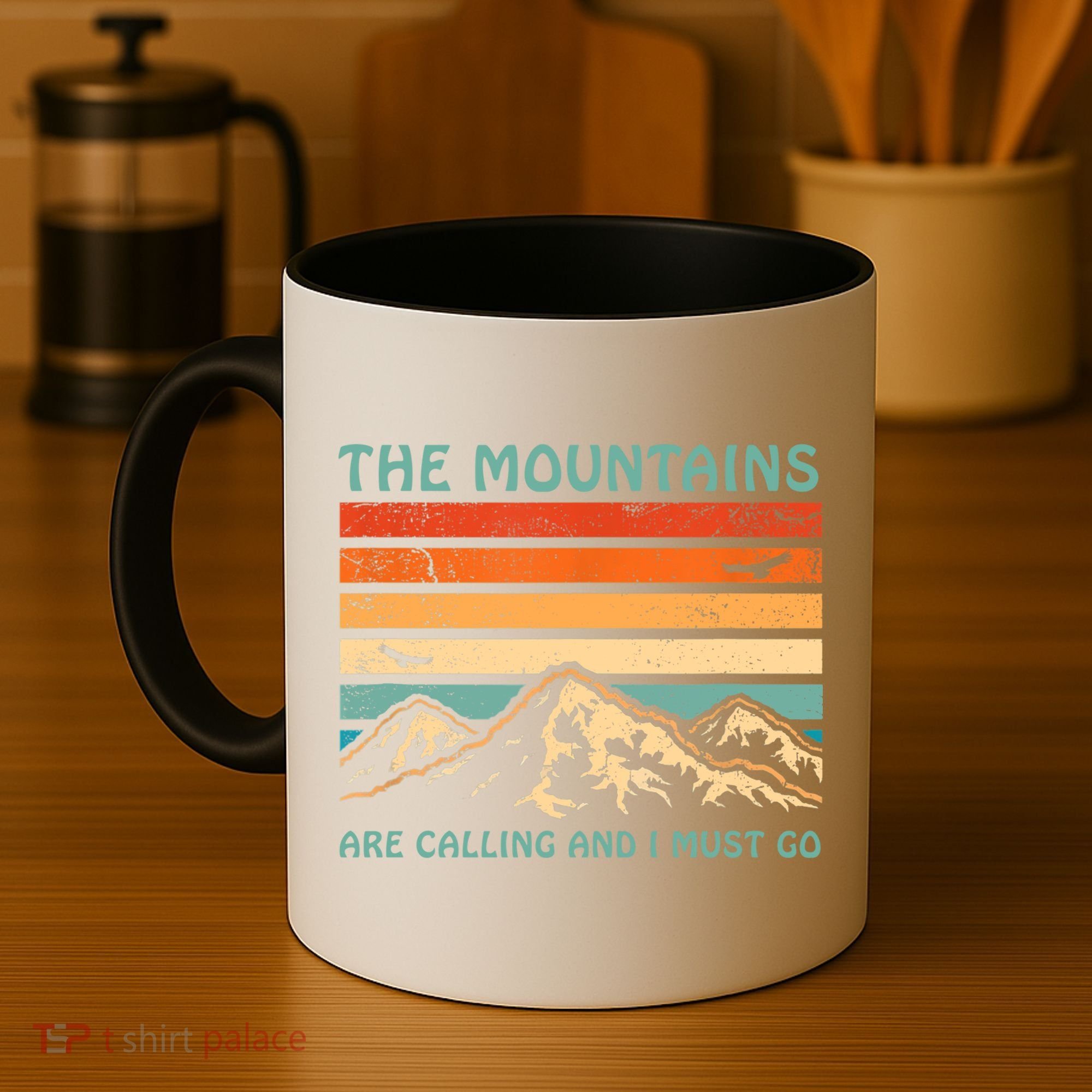 Mountains Are Calling And I Must Go Retro Funny Travelling Funny Gift Coffee Mug