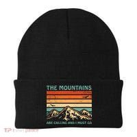 Mountains Are Calling And I Must Go Retro Funny Travelling Funny Gift Beanie thumb 0