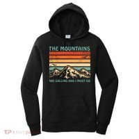 Mountains Are Calling And I Must Go Retro Funny Travelling Funny Gift Women's Hoodie thumb 0