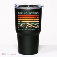 Mountains Are Calling And I Must Go Retro Funny Travelling Funny Gift Tumbler thumb 0