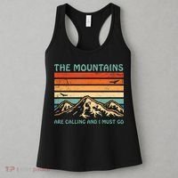 Mountains Are Calling And I Must Go Retro Funny Travelling Funny Gift Women's Tank Top thumb 3