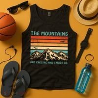 Mountains Are Calling And I Must Go Retro Funny Travelling Funny Gift Tank Top thumb 4