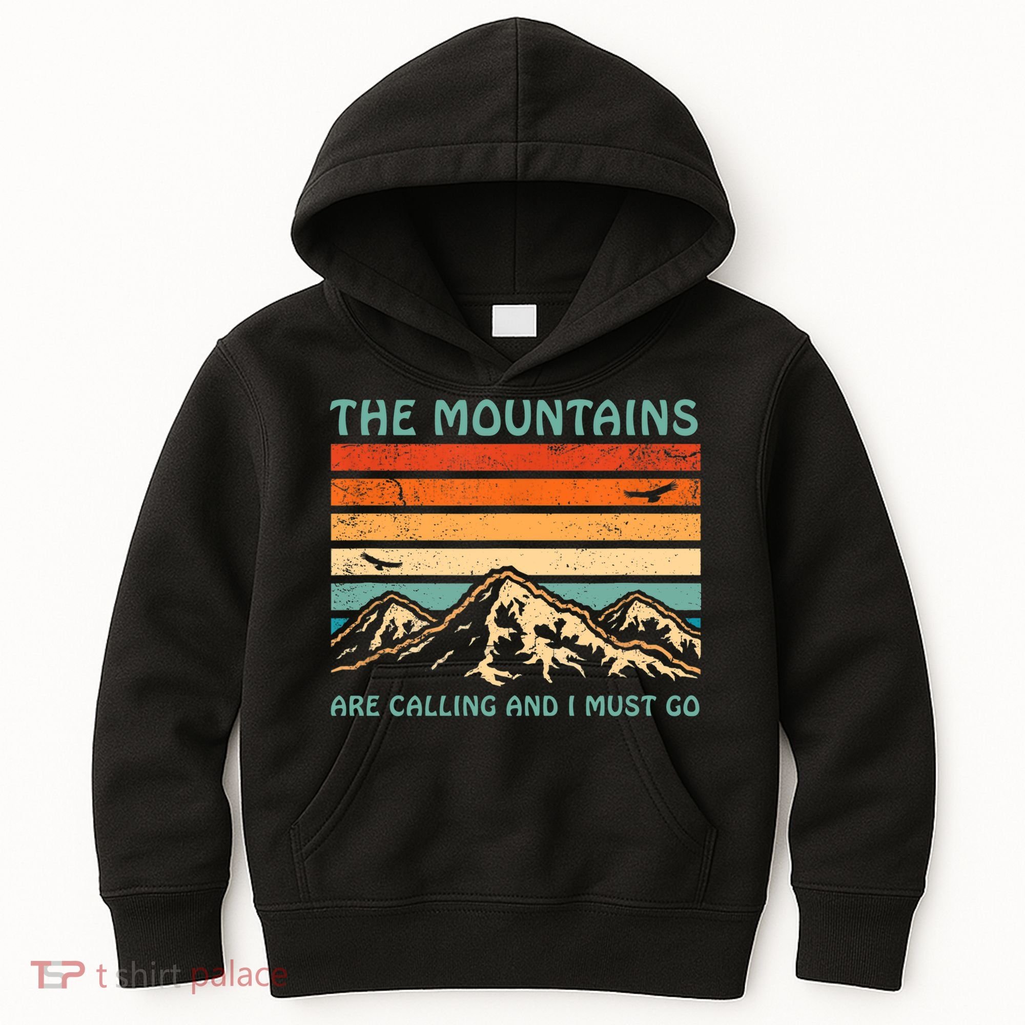 Mountains Are Calling And I Must Go Retro Funny Travelling Funny Gift Kids Hoodie