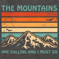 Mountains Are Calling And I Must Go Retro Funny Travelling Funny Gift Vector Backpack thumb 2