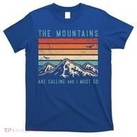 Mountains Are Calling And I Must Go Retro Vintage 80s Mountain Gift T-Shirt thumb 0
