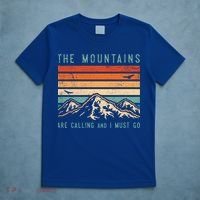 Mountains Are Calling And I Must Go Retro Vintage 80s Mountain Gift T-Shirt thumb 5