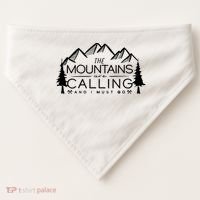Mountains Are Calling And I Must Go Nature Lover USA-Made Doggie Bandana thumb 0