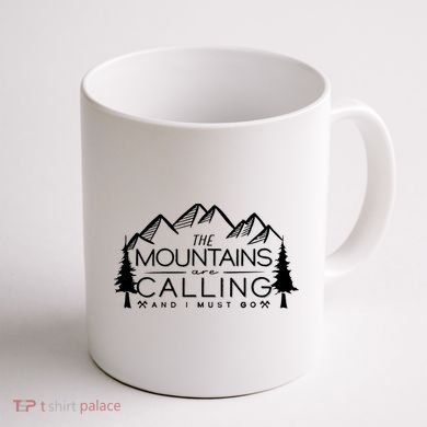 Mountains Are Calling And I Must Go Nature Lover Coffee Mug back