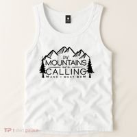 Mountains Are Calling And I Must Go Nature Lover Tank Top thumb 2