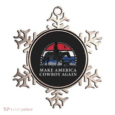 MAKE AMERICA COWBOY AGAIN HORSE AND DOG DESIGN FUNNY GIFT Ornament