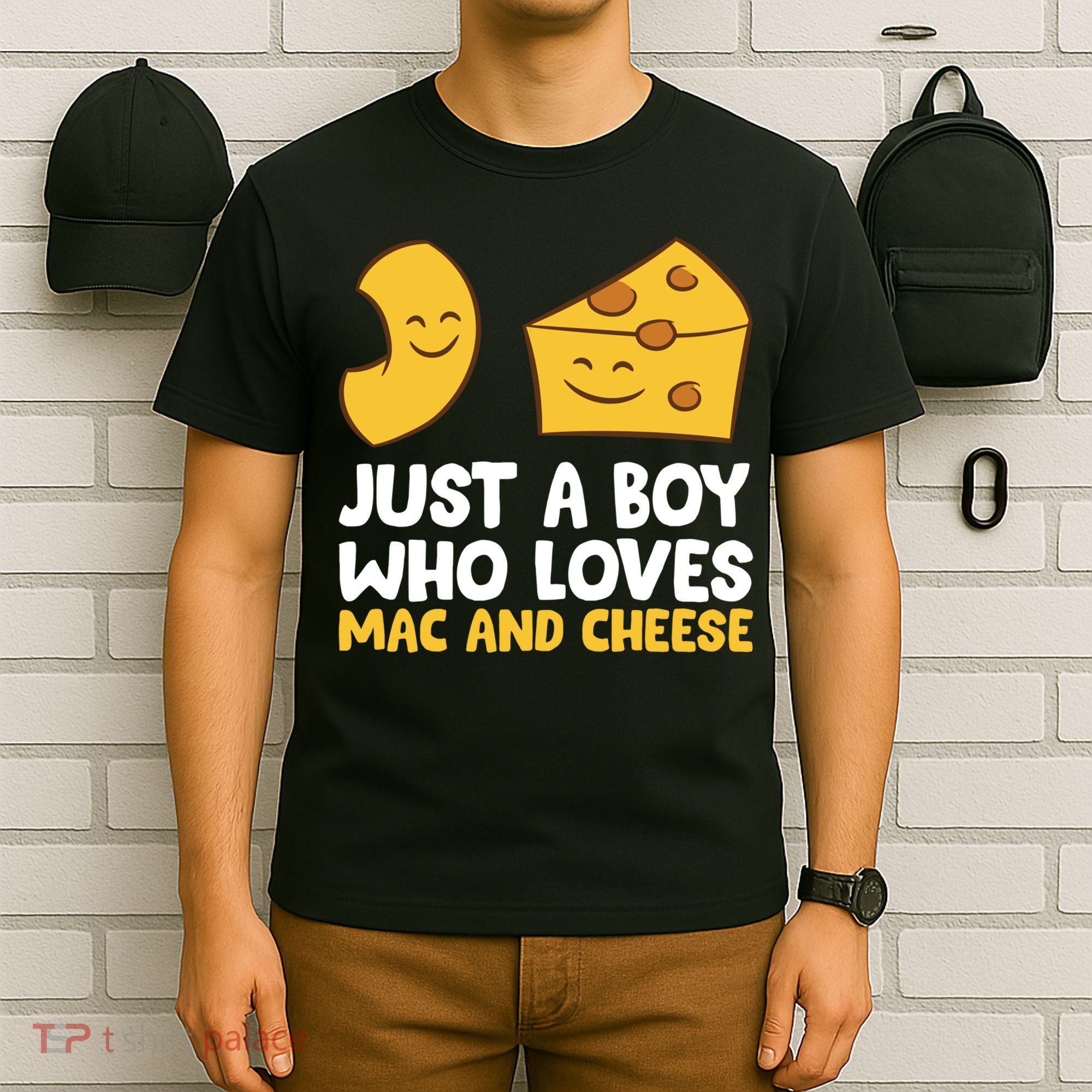 Macaroni And Cheese Just A Boy Who Loves Mac And Cheese Funny Gift T-Shirt