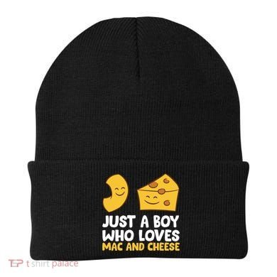 Macaroni And Cheese Just A Boy Who Loves Mac And Cheese Funny Gift Beanie
