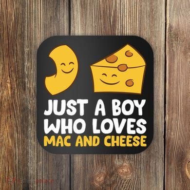 Macaroni And Cheese Just A Boy Who Loves Mac And Cheese Funny Gift Coaster