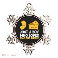 Macaroni And Cheese Just A Boy Who Loves Mac And Cheese Funny Gift Ornament thumb 0