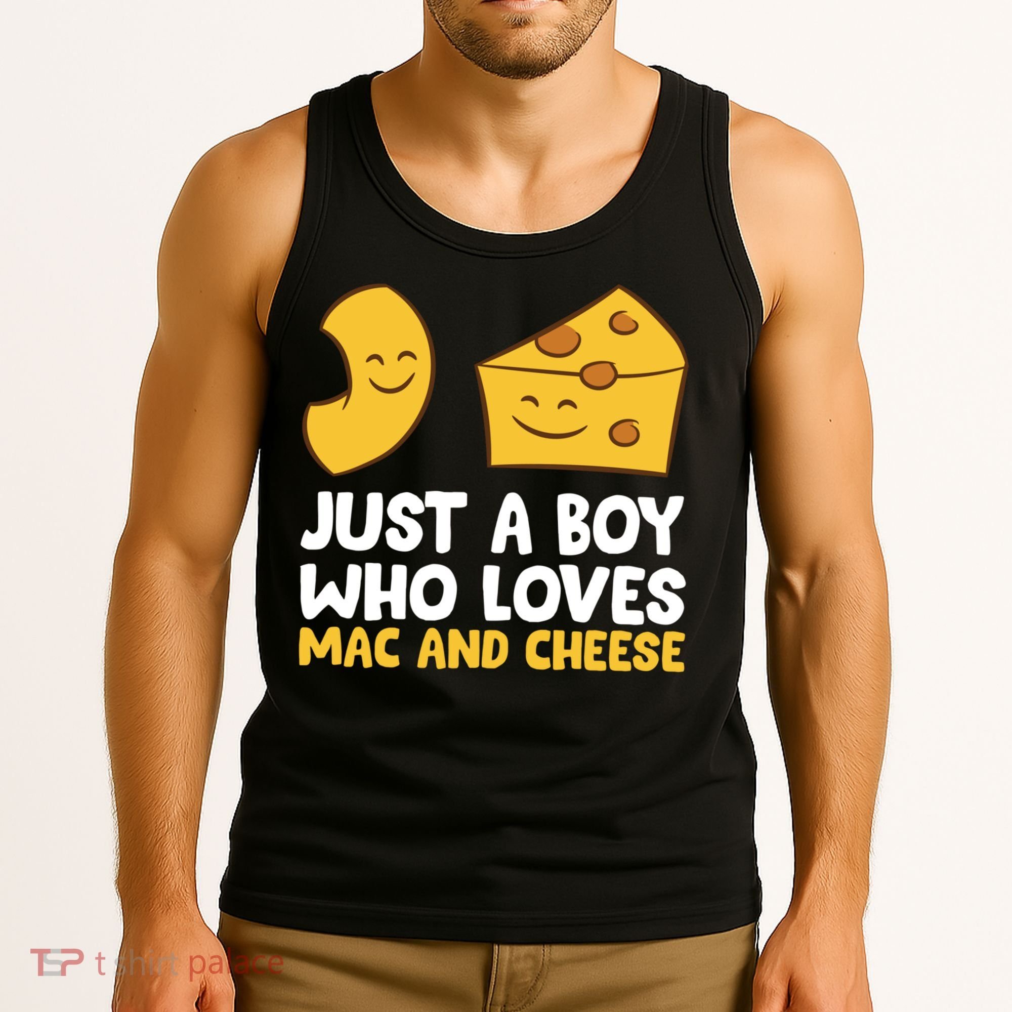 Macaroni And Cheese Just A Boy Who Loves Mac And Cheese Funny Gift Tank Top
