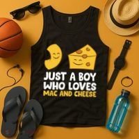 Macaroni And Cheese Just A Boy Who Loves Mac And Cheese Funny Gift Tank Top thumb 4