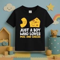 Macaroni And Cheese Just A Boy Who Loves Mac And Cheese Funny Gift Toddler T-Shirt thumb 3