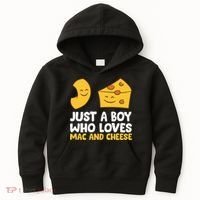 Macaroni And Cheese Just A Boy Who Loves Mac And Cheese Funny Gift Kids Hoodie thumb 0