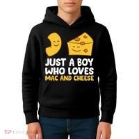 Macaroni And Cheese Just A Boy Who Loves Mac And Cheese Funny Gift Kids Hoodie thumb 4