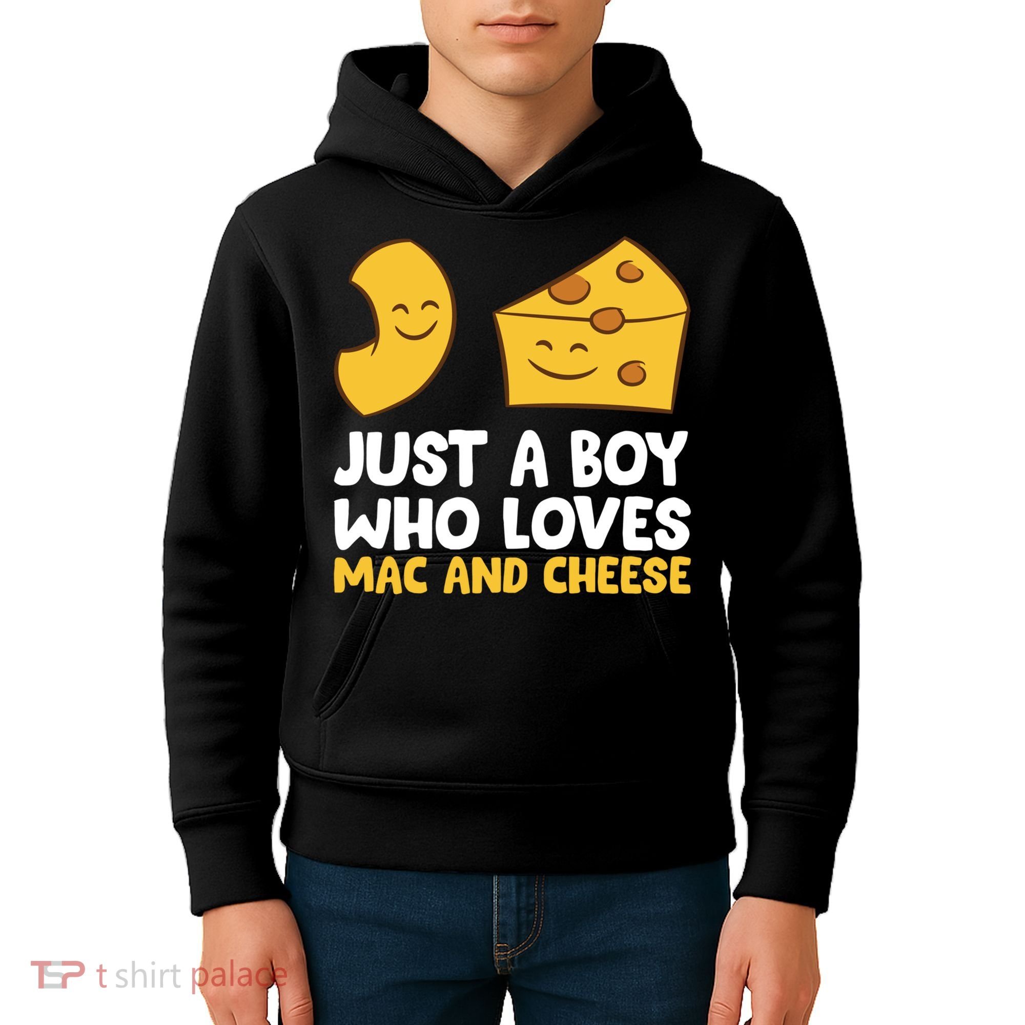 Macaroni And Cheese Just A Boy Who Loves Mac And Cheese Funny Gift Kids Hoodie