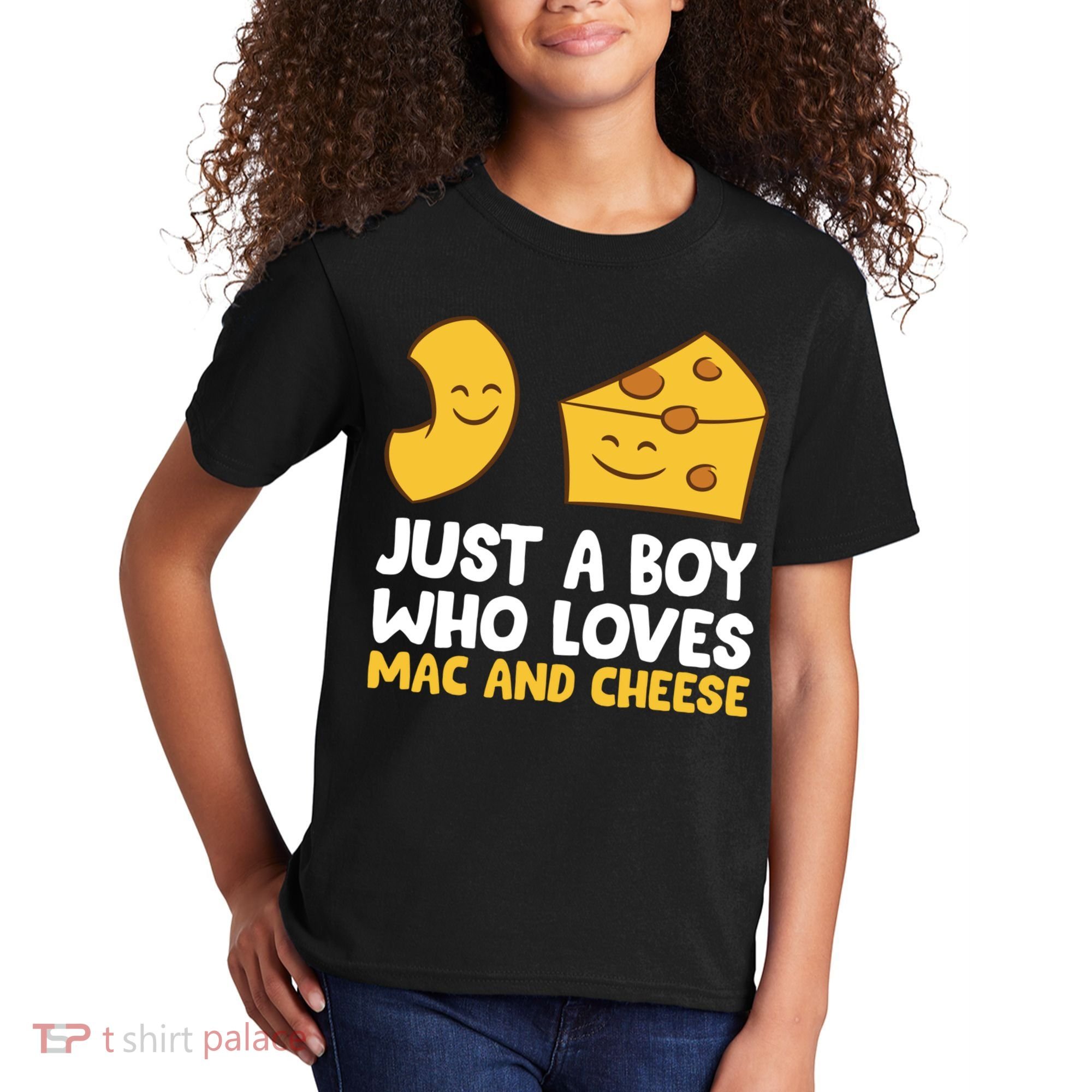 Macaroni And Cheese Just A Boy Who Loves Mac And Cheese Funny Gift Kids T-Shirt