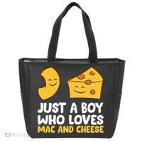 Macaroni And Cheese Just A Boy Who Loves Mac And Cheese Funny Gift Tote Bag thumb 0
