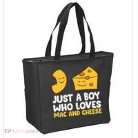 Macaroni And Cheese Just A Boy Who Loves Mac And Cheese Funny Gift Tote Bag thumb 2