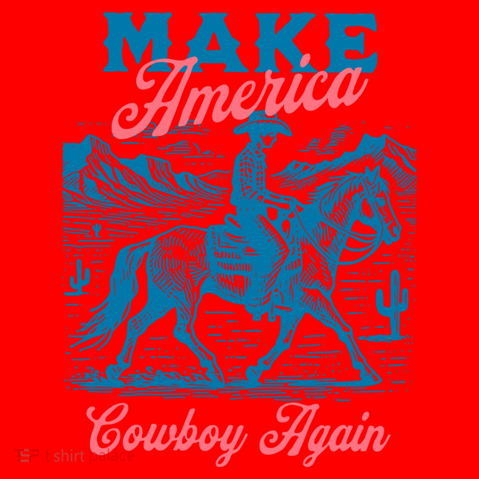 Make America Cowboy Again Western Rodeo Santa Hat