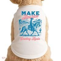 Make America Cowboy Again Western Rodeo Doggie Tank thumb 0