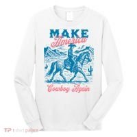 Make America Cowboy Again Western Rodeo Long Sleeve Shirt thumb 0