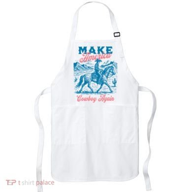 Make America Cowboy Again Western Rodeo Apron